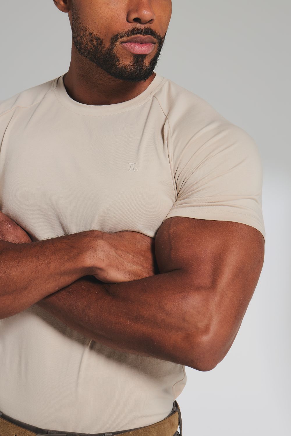 Muscle Fit T-Shirt in Pale Neutral