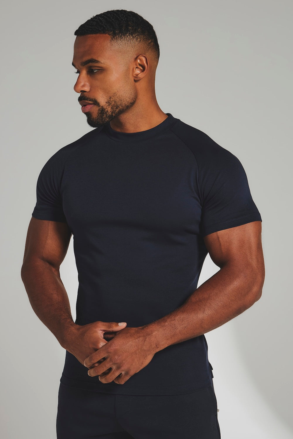 Interlock Jersey T-Shirt in Navy