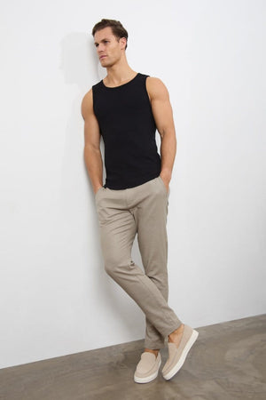 Ribbed Vest in Black - TAILORED ATHLETE - ROW