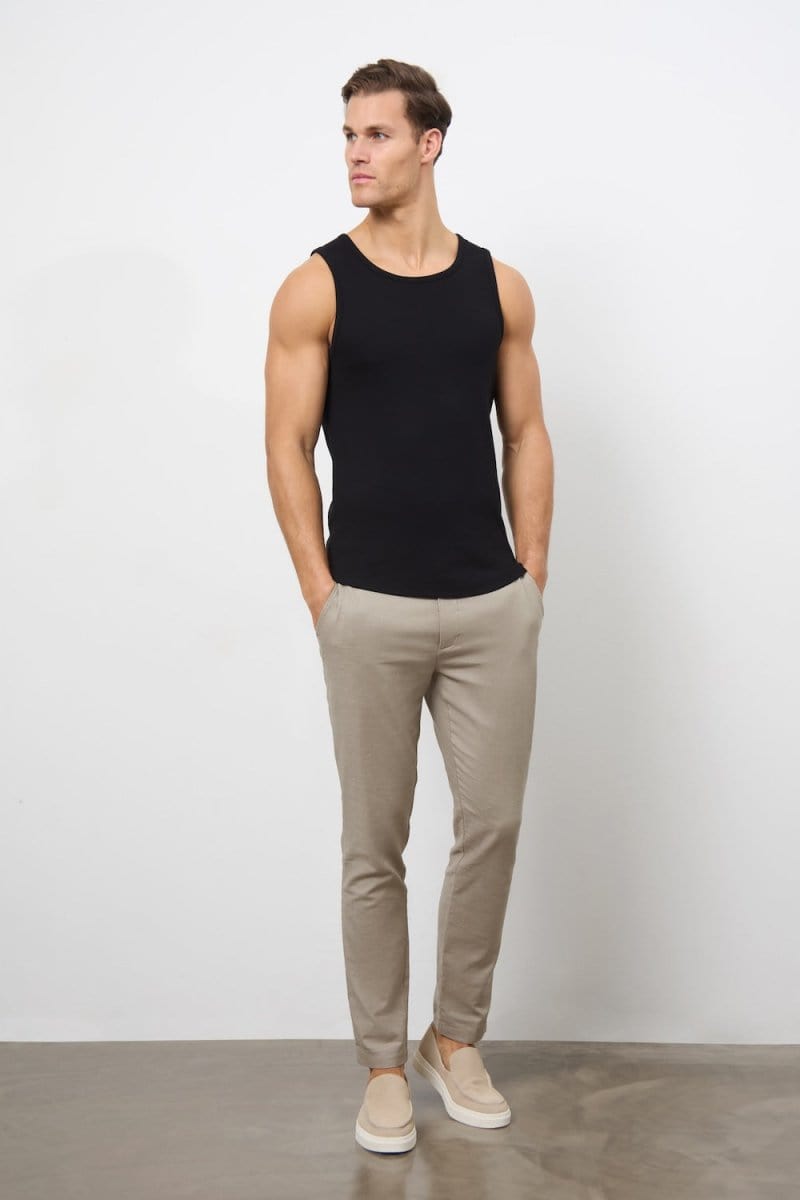 Ribbed Vest in Black - TAILORED ATHLETE - ROW