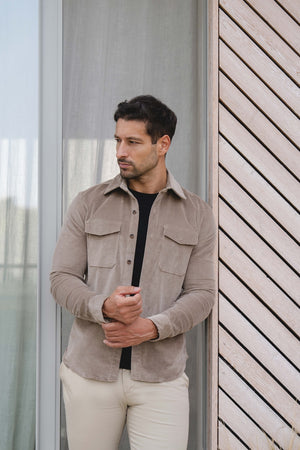 Cord Overshirt in Mole