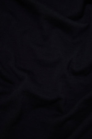 Pure Cotton Knitted V-Neck Jumper in Black