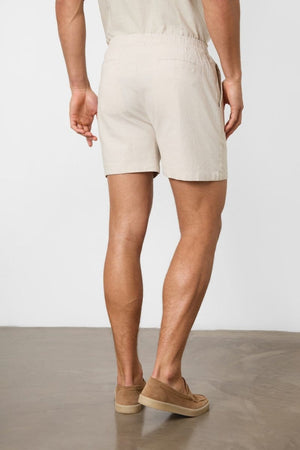 Linen Blend Shorts in Stone - TAILORED ATHLETE - ROW