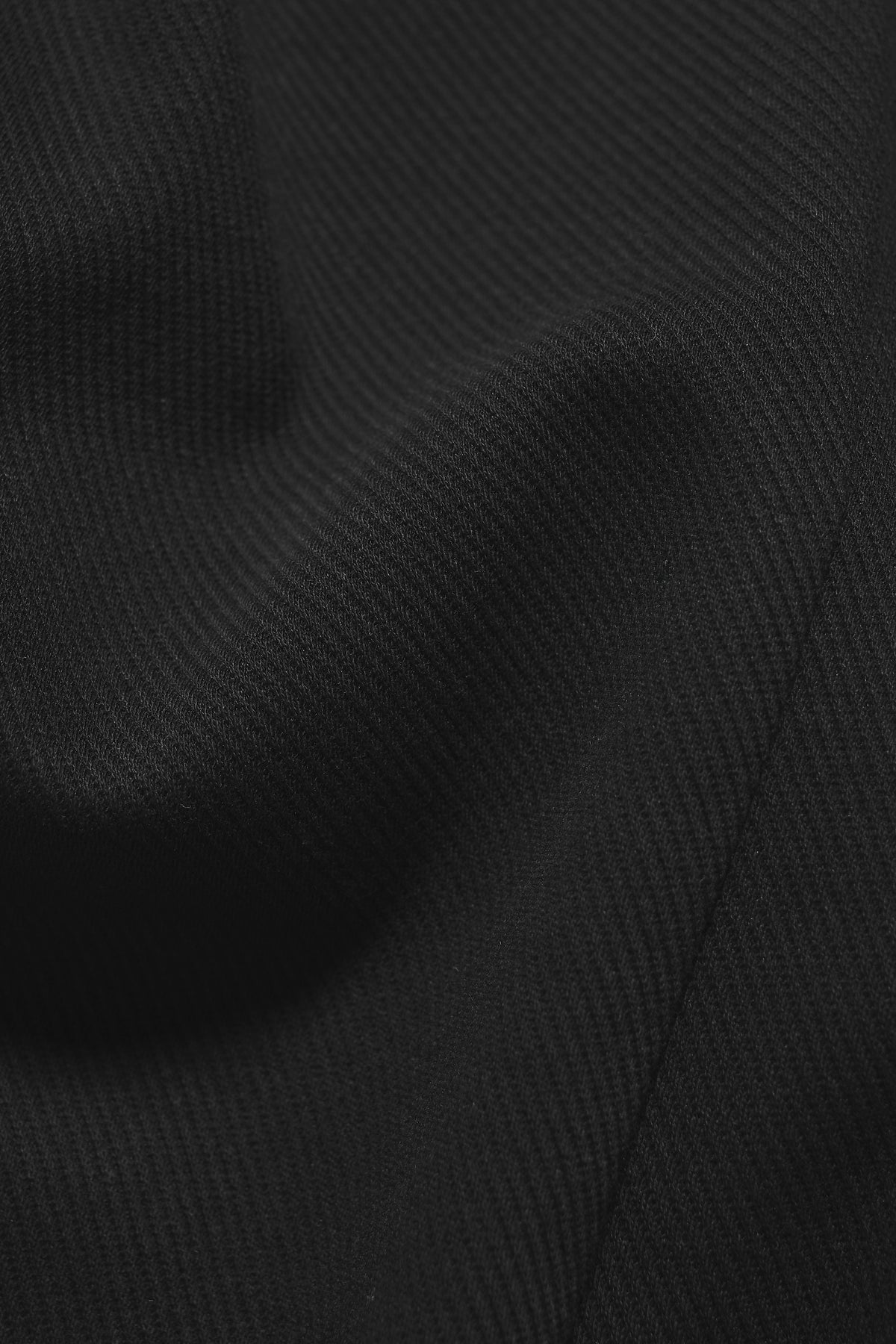 Twill Jersey Shacket in Black