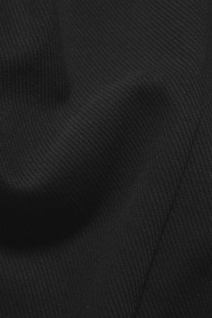 Twill Jersey Shacket in Black