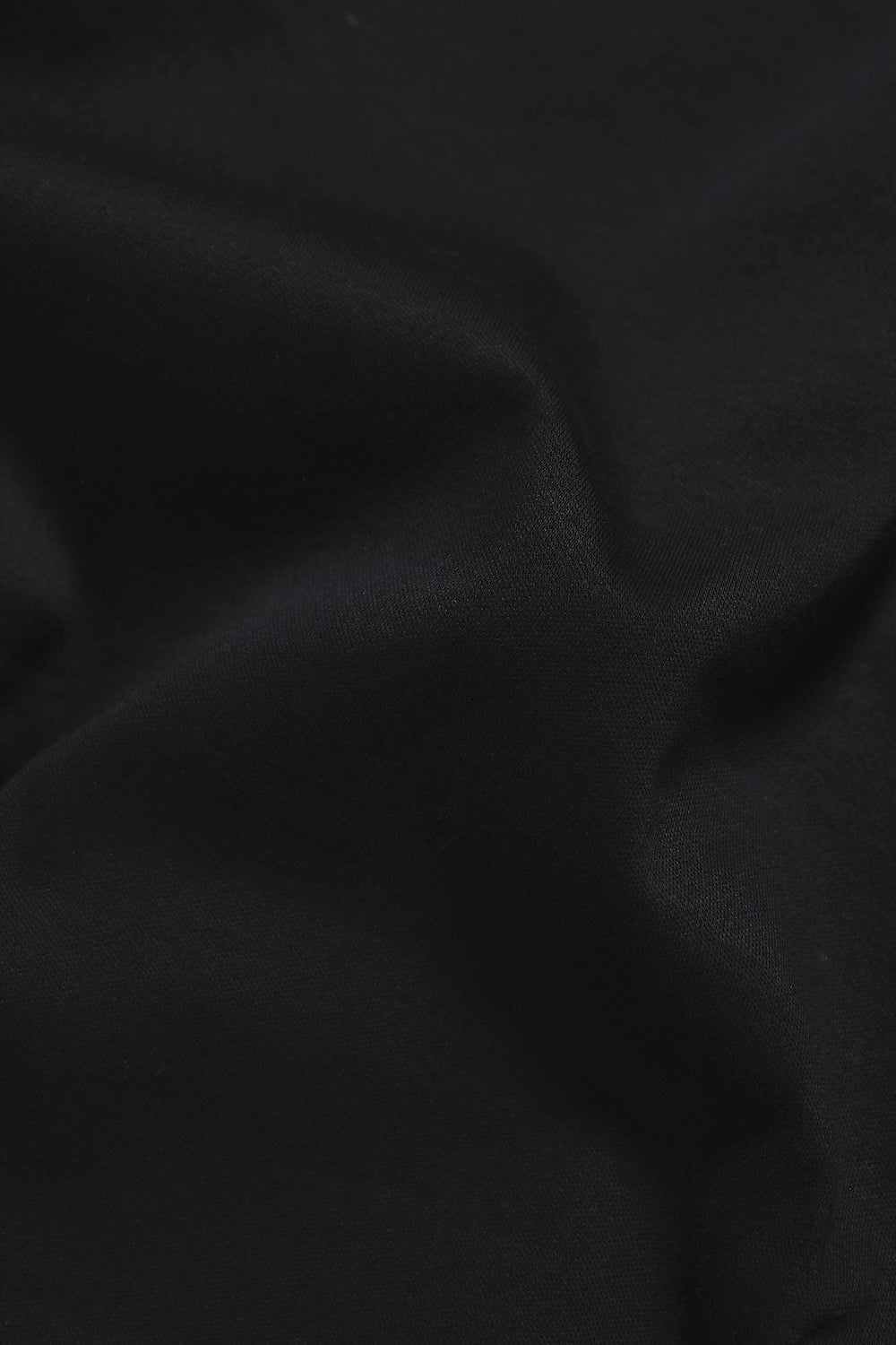 Mercerised Cotton T-Shirt in Black