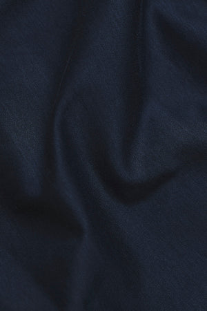 Mercerised Cotton T-Shirt in Navy