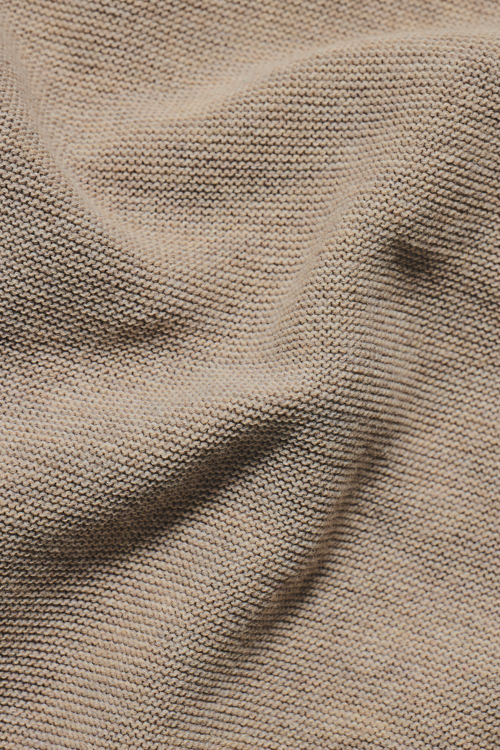 Textured Knitted Crew Neck T-Shirt in Neutral