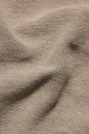 Textured Knitted Crew Neck T-Shirt in Neutral