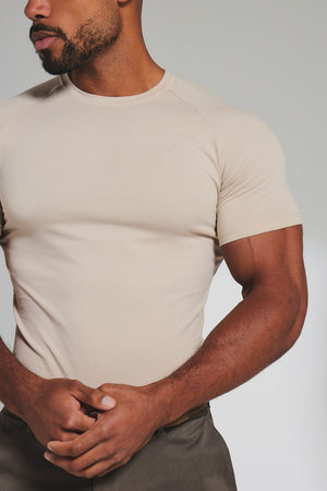 Muscle Fit T-Shirt in Pale Neutral