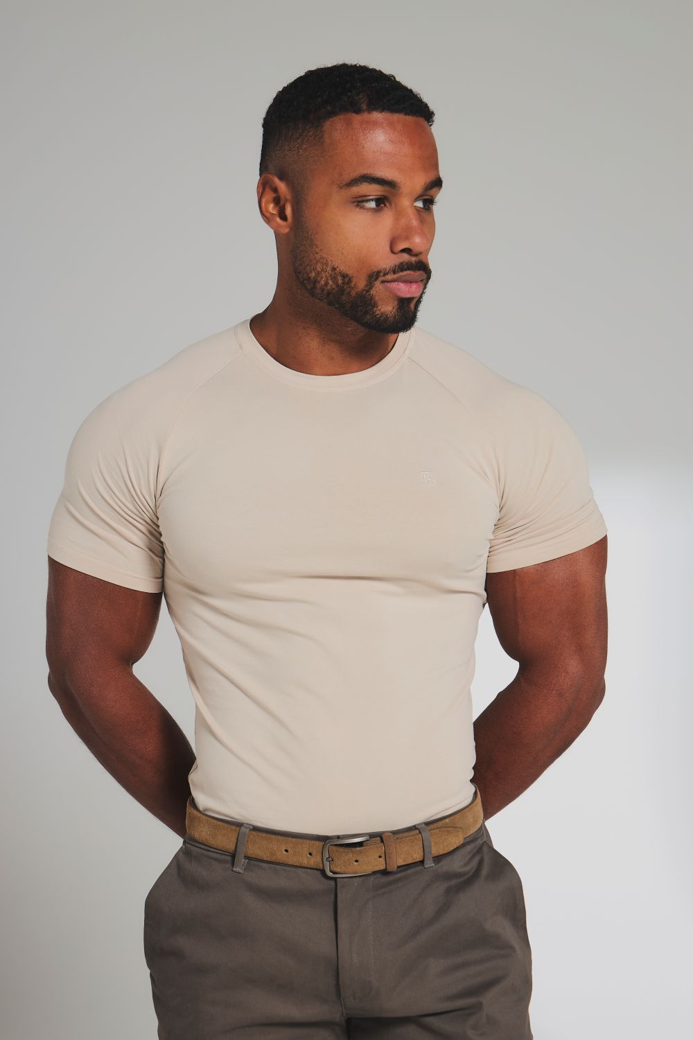 Muscle Fit T-Shirt in Pale Neutral
