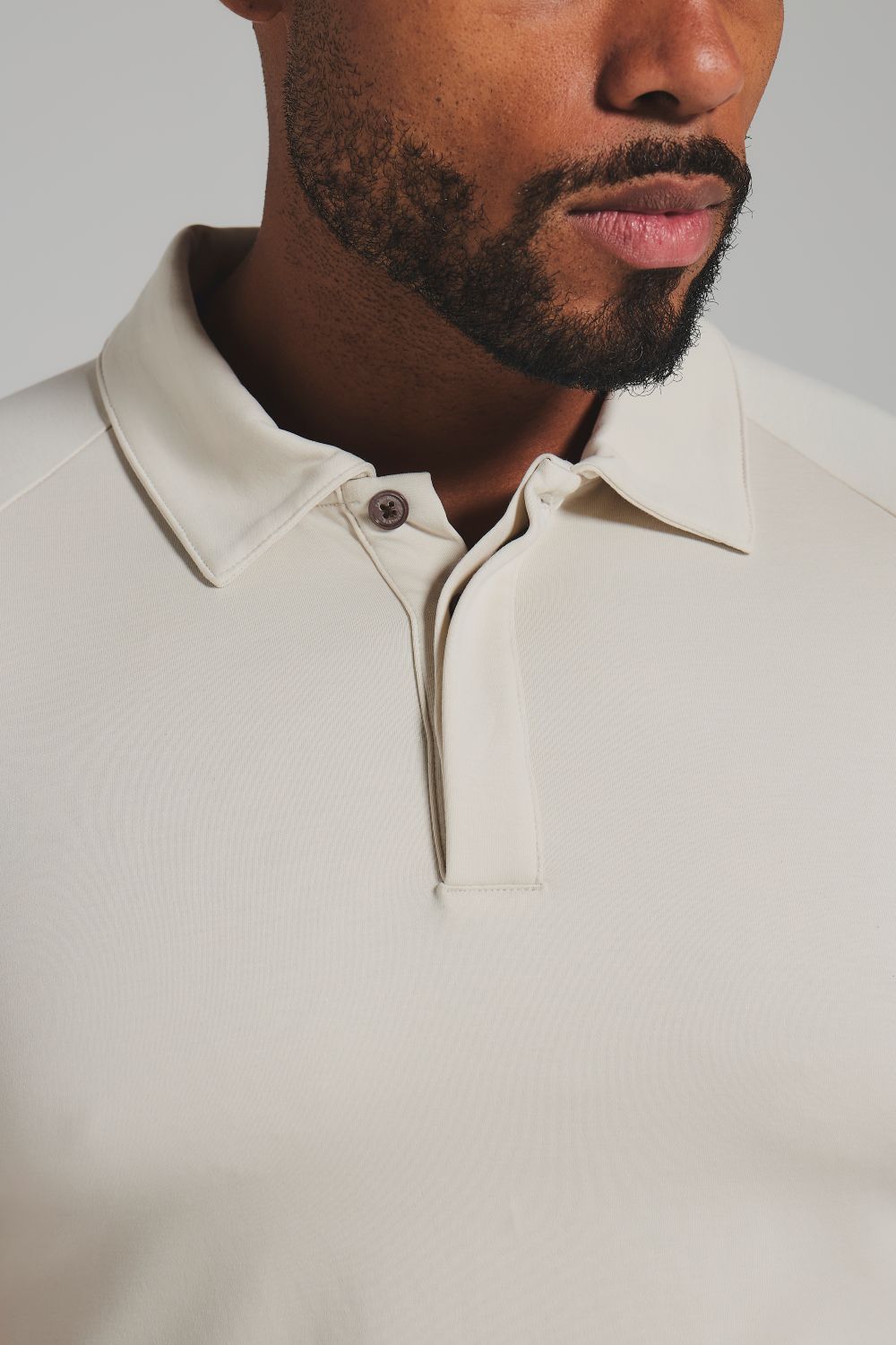 Luxe Smart Polo Shirt in Chalk