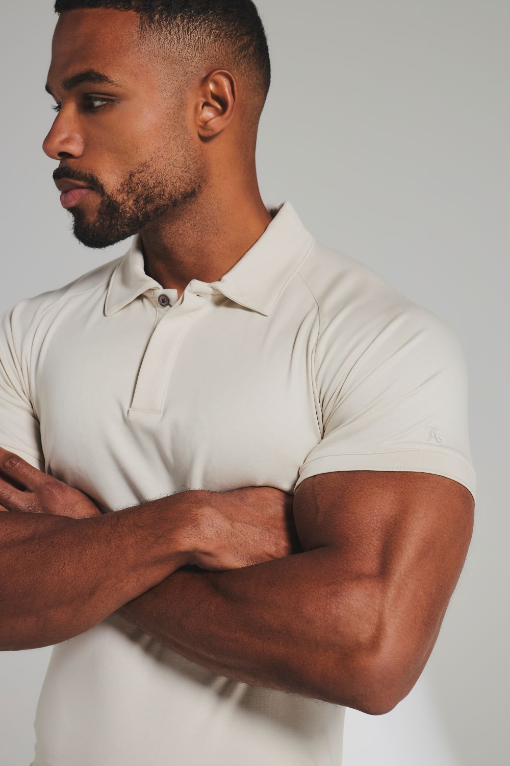 Luxe Smart Polo Shirt in Chalk
