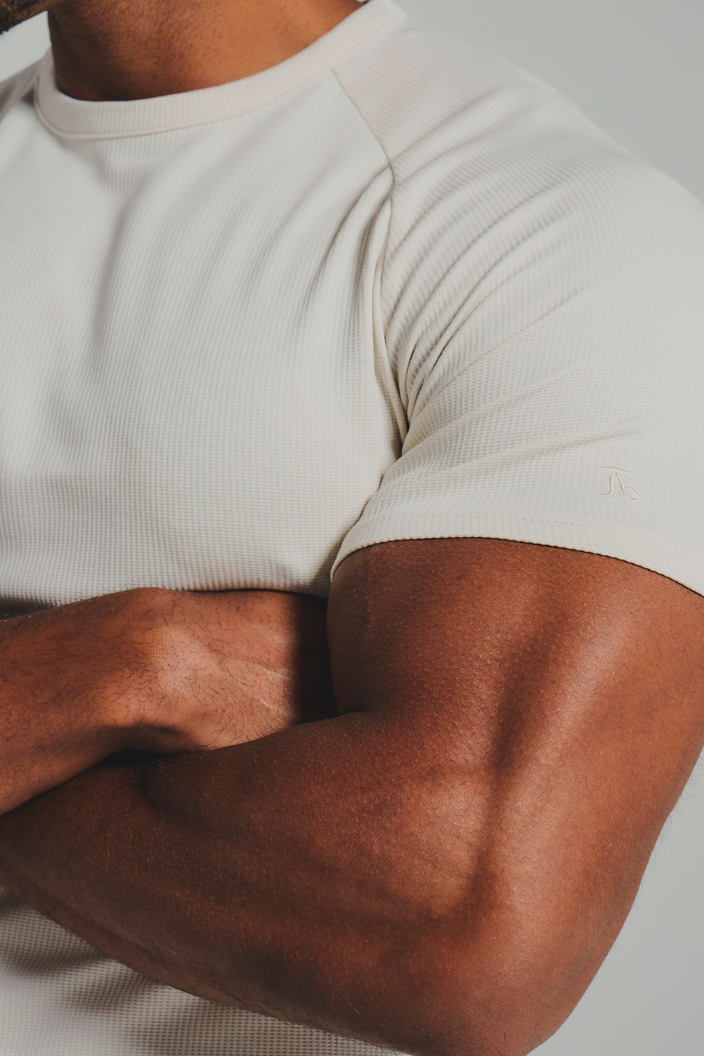 Textured Jersey T-Shirt in Alabaster