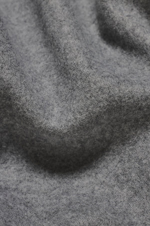 Funnel Neck Overcoat in Mid Grey Marl