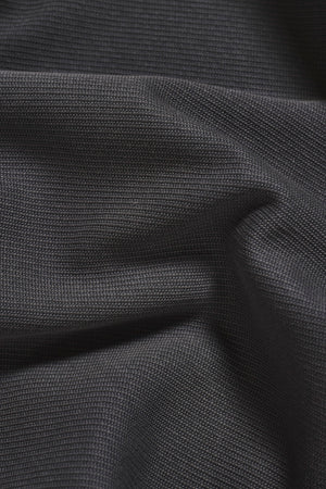Twill Jersey Zip Through Shacket in Charcoal