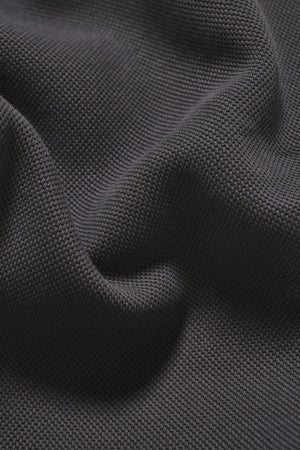 Textured Jersey Shacket in Charcoal