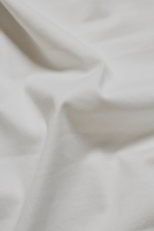 Mercerised Cotton Tipped Zip Neck Polo Shirt in White and Navy