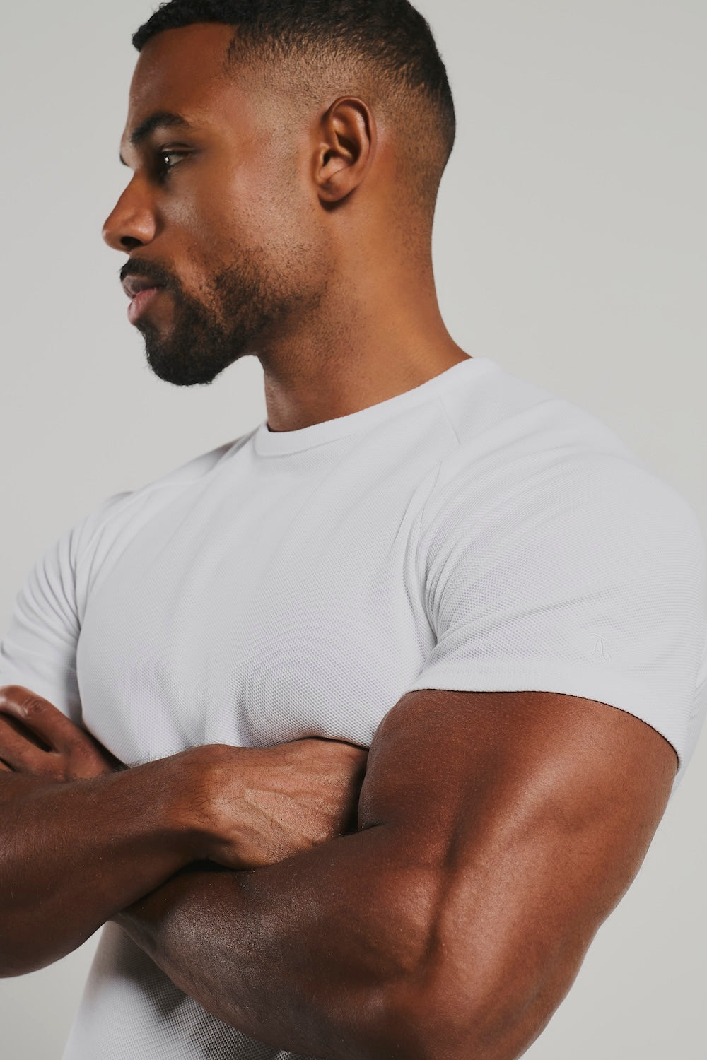 Textured Jersey T-Shirt in White