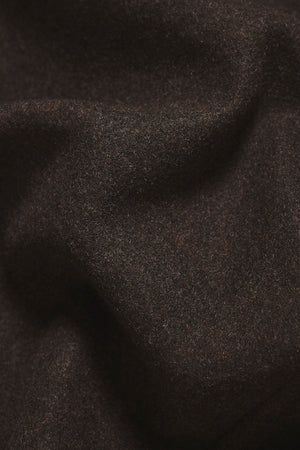 Funnel Neck Overcoat in Dark Brown