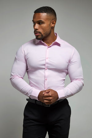 Muscle Fit Dress Shirt in Pink