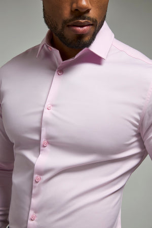 Muscle Fit Dress Shirt in Pink