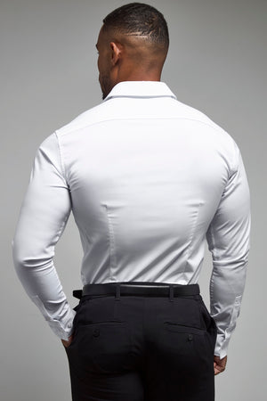 Muscle Fit Dress Shirt in White