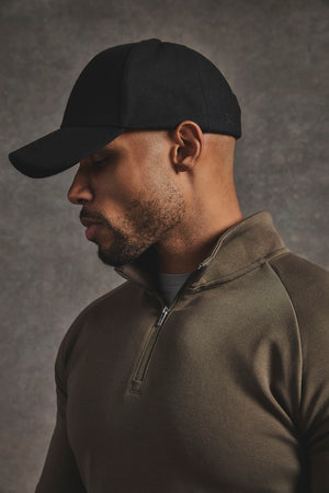 TA Embroidered Baseball Cap in Black