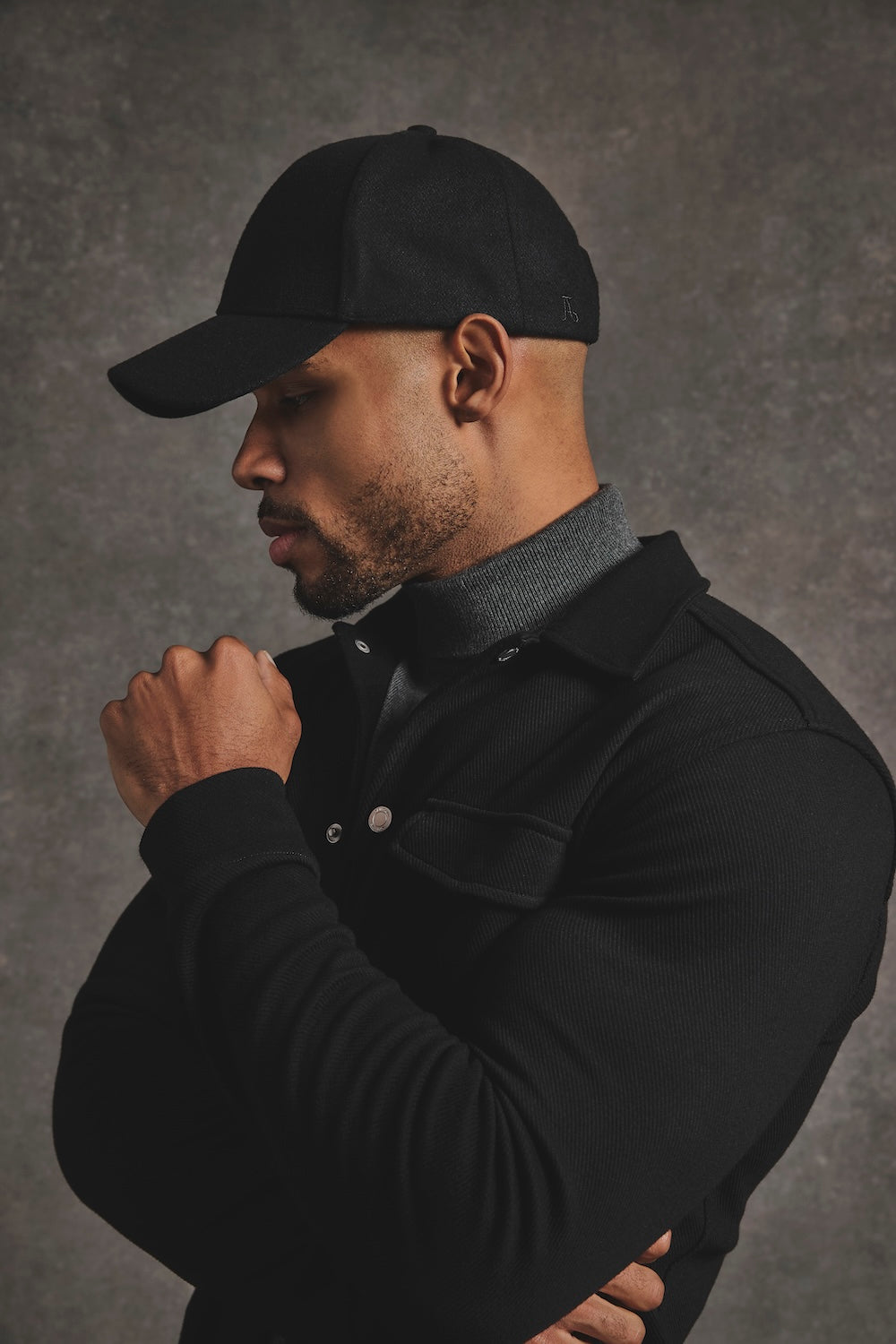 TA Embroidered Baseball Cap in Black