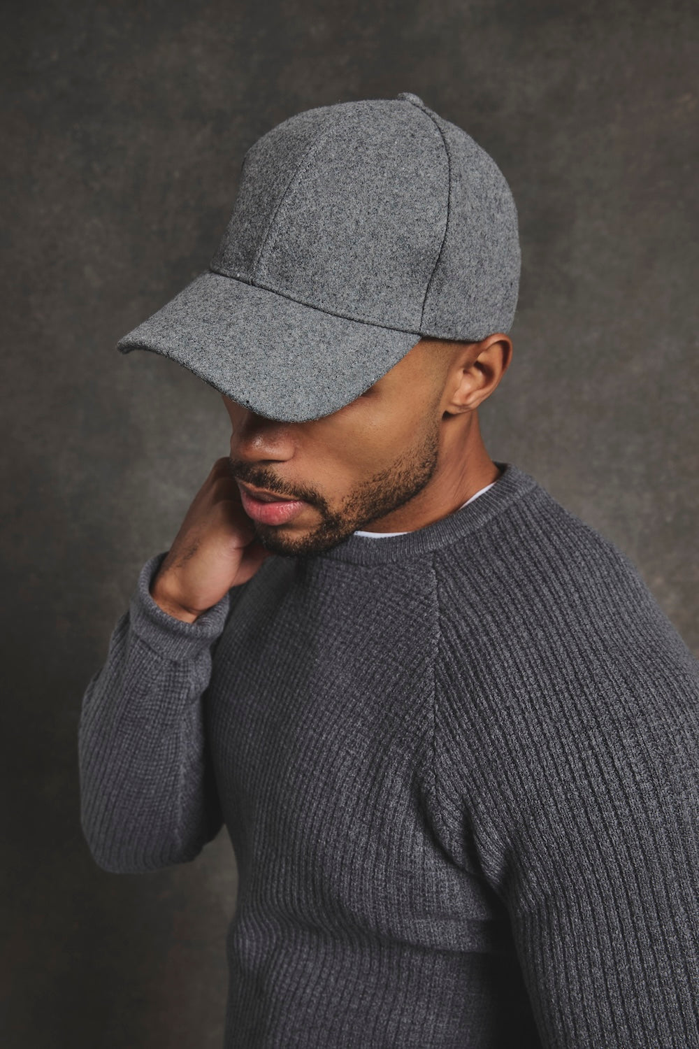 TA Embroidered Baseball Cap in Grey