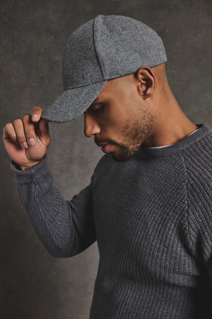 TA Embroidered Baseball Cap in Grey