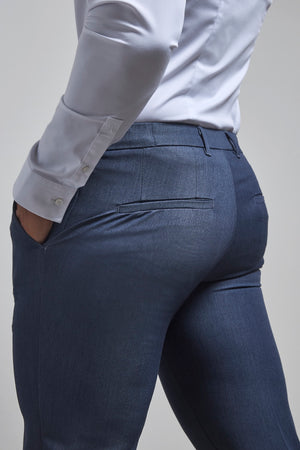Muscle Fit Essential Trousers in Chambray