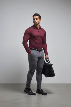 Muscle Fit Essential Trousers in Charcoal