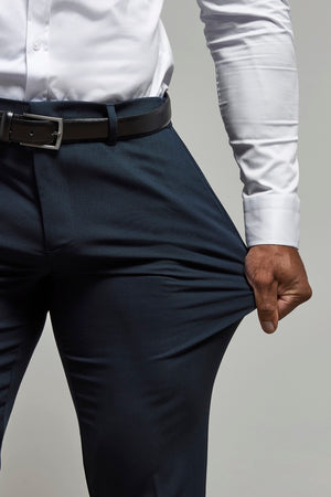 Muscle Fit Essential Trousers in Navy