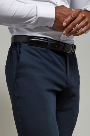 Muscle Fit Essential Trousers in Navy