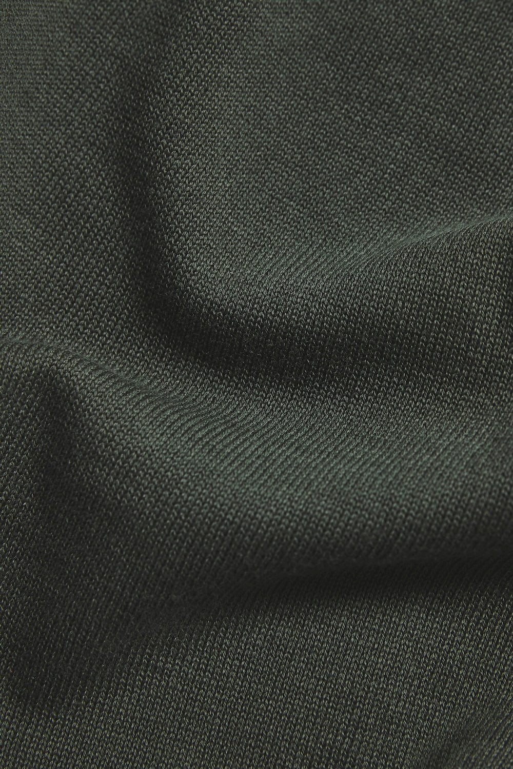 Pure Cotton Knitted Crew Neck Jumper in Khaki