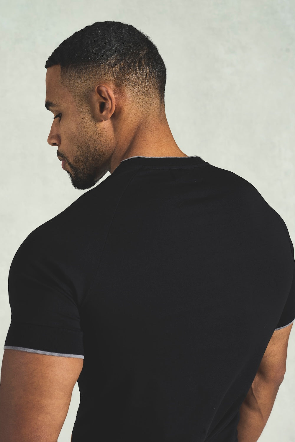 Fine Tipped T-Shirt in Black and Graphite