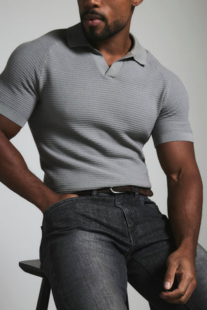 Muscle Fit Stretch Jeans in Grey