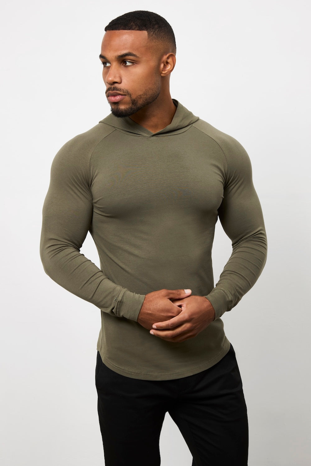 Hooded Top in Khaki