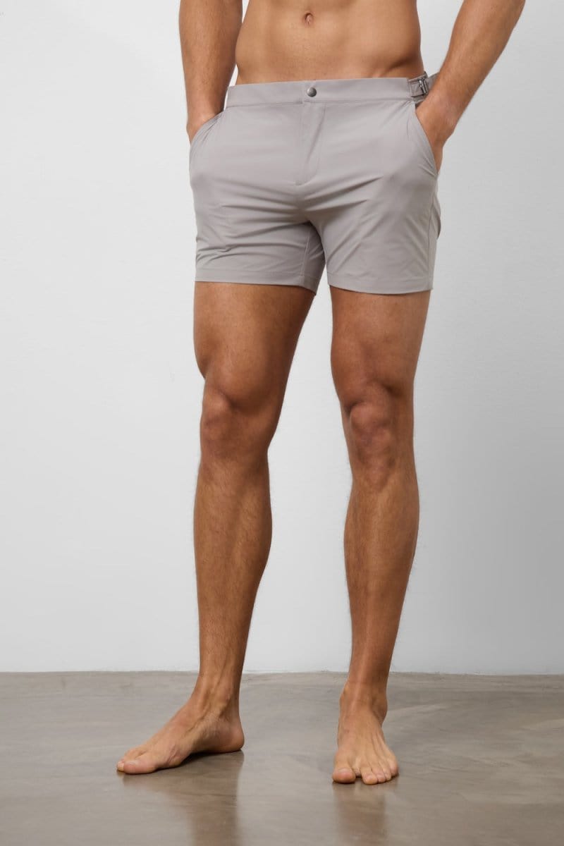 Hybrid Swim Short in Dark Putty - TAILORED ATHLETE - ROW