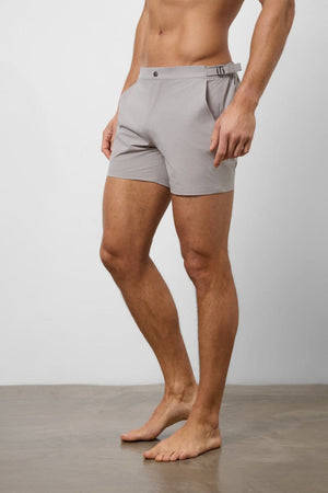 Hybrid Swim Short in Dark Putty - TAILORED ATHLETE - ROW