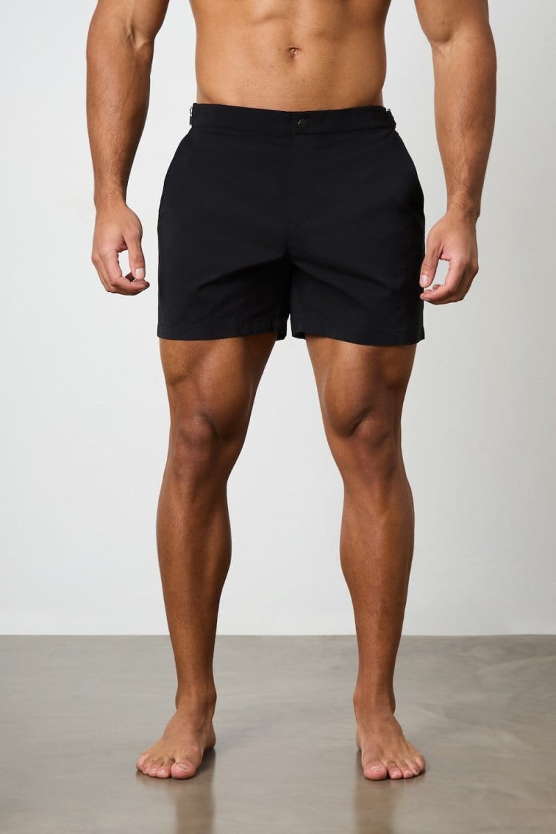 Hybrid Swim Short in Black - TAILORED ATHLETE - ROW