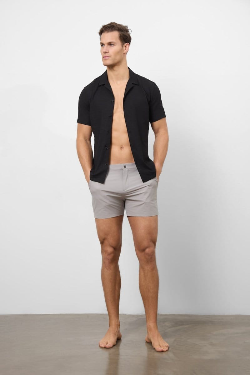 Hybrid Swim Short in Dark Putty - TAILORED ATHLETE - ROW