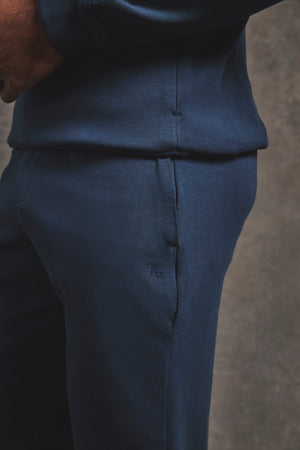 Interlock Sweat Jogger in Navy