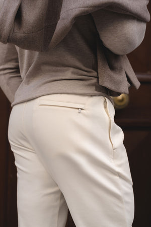 Interlock Sweat Jogger in Winter White