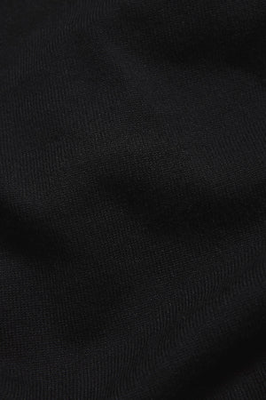 Knitted Half Zip Neck Polo in Black