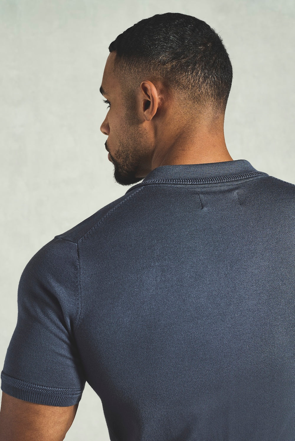 Knitted Shirt in Slate Blue