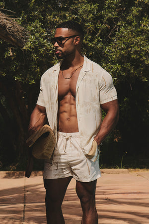 Palm Printed Shirt in Neutral