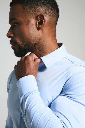 Muscle Fit Dress Shirt in Light Blue