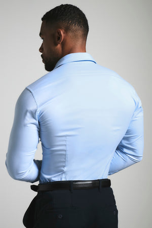 Muscle Fit Dress Shirt in Light Blue